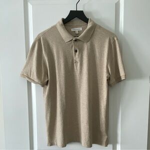 Banana Republic Sz M men’s cotton polo oatmeal Heather